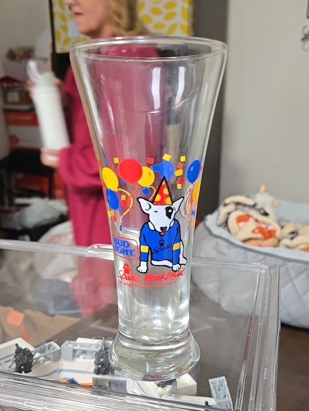 Spuds MacKenzie Party Pilsner Glass - Multicolor Vintage 1987